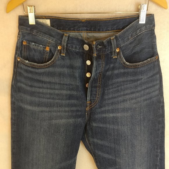 Levi 501Premium Original Fit Straight Leg Jean Button Fly HighRise 28,100%Cotton - Picture 7 of 14